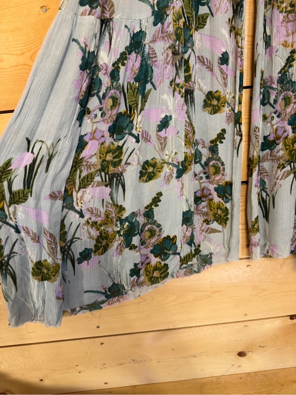 Free People Mint Combo Floral High Waist Wide Leg Palazzo Pants NWT S - Picture 8 of 12